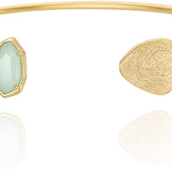 OZEL Women's Colorful Crystal Gold Cuff Bracelet - Picture 1 of 6